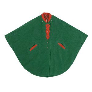 Vintage Salzburg Dirndl Look Trachten Wool Cape Cardigan Austrian Octoberfest